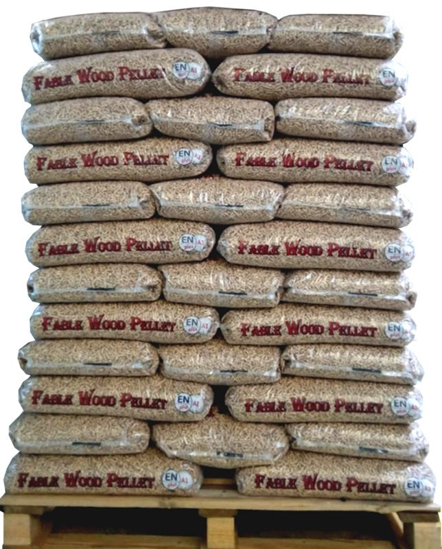 Fable houtpellets (wit) – EN+A1 – 2 pallets (120 zakken)