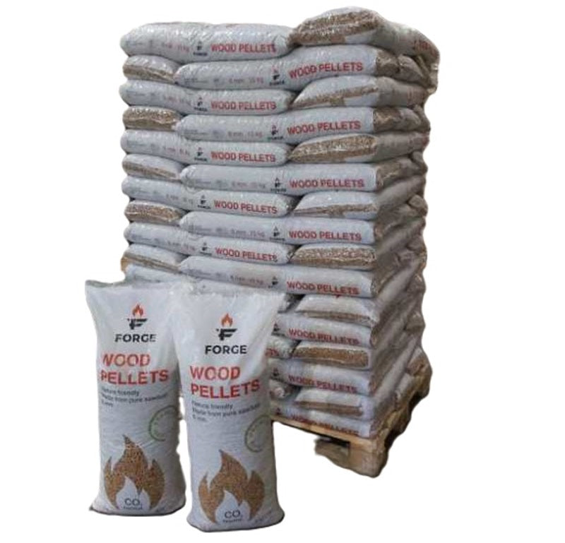 Forge houtpellets – ENplus A1 – a 66 zakken – 990 kg – 15kg per zak