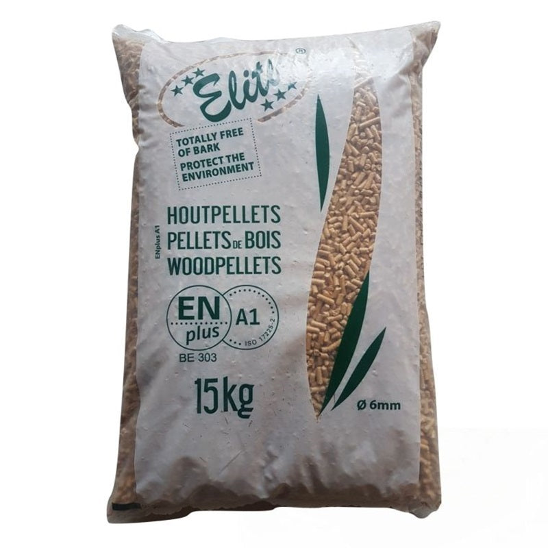 Elite GROEN naaldhoutpellet, EN plus a1, 65 zakken, 975 kg, thuisbezorgd.