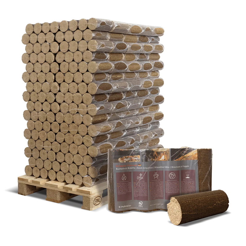 Premium beukenhoutbriketten 160 x 6 kg