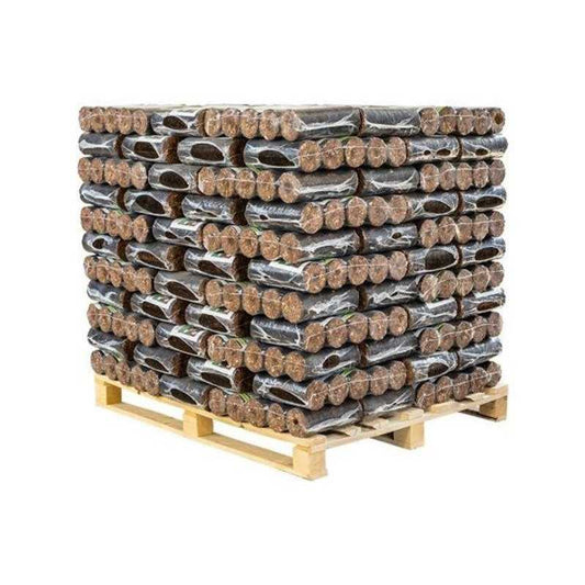 BIOMAC schorsbriketten rond / emberhouder 1000kg pallet