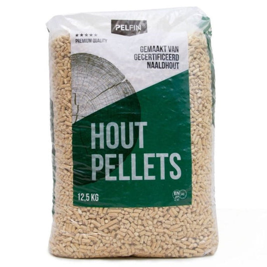 Pelfin Premium Houtpellets | Wit | ENplus/A1 Gecertificeerd | 1050 kg | 84 Zakken